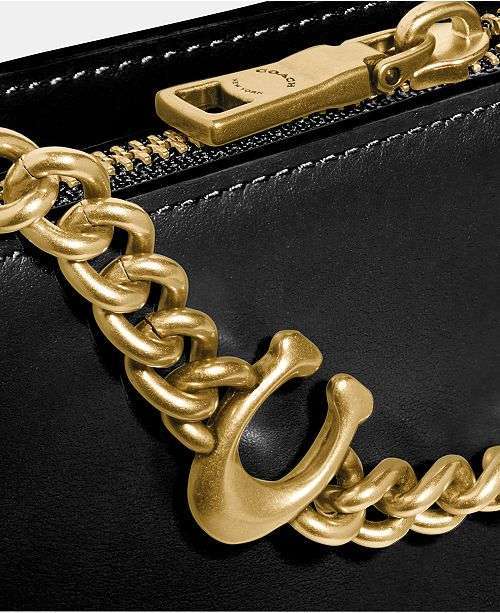 COACH Refined Calf Leather Signature Chain Crossbody - elegance21 ...